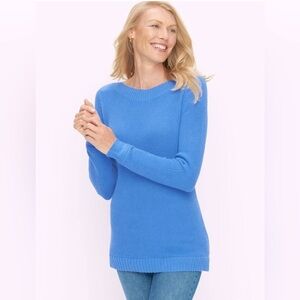 Talbots Boatneck Blue Women's Sweater size medium